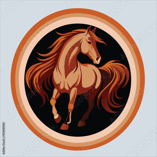 Horse vector for logo, template etc