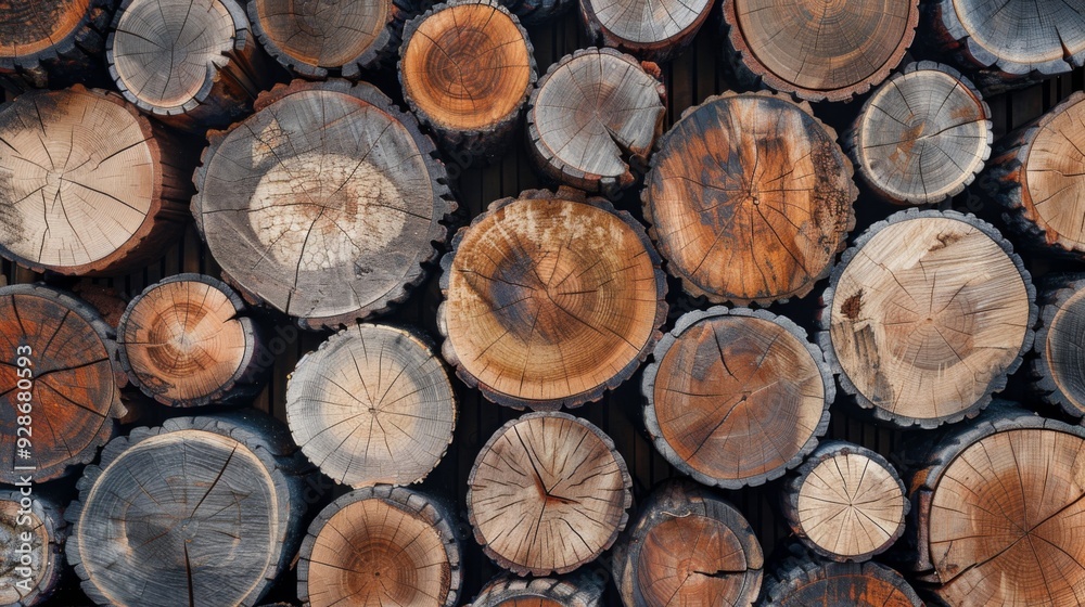 Wood stumps piles background illustration generated by ai Wood stumps piles background illustration generated by ai