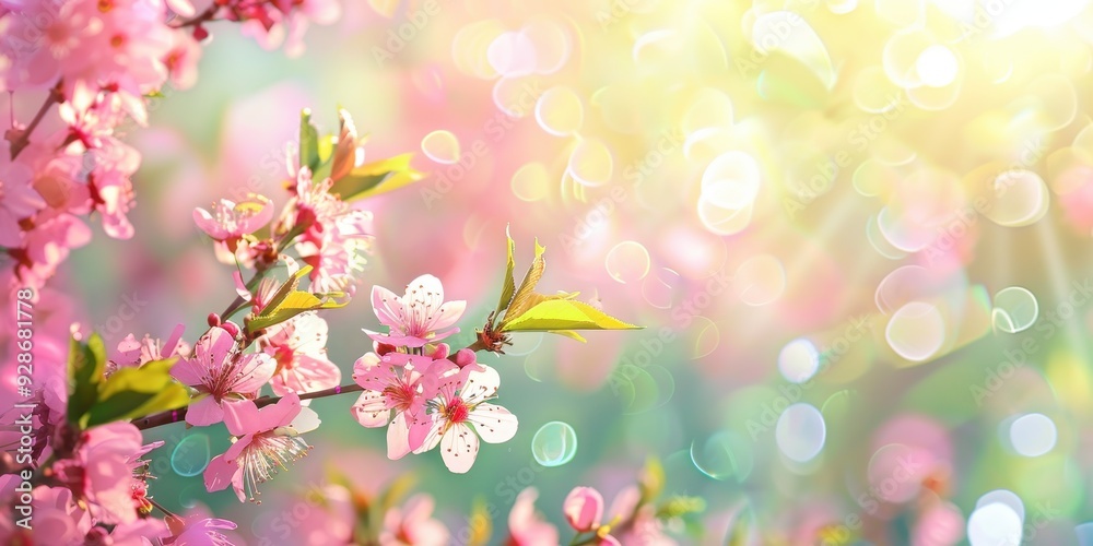 Delicate pink blossoms illuminated by soft light create a serene atmosphere, perfect for nature and spring-themed projects. Delicate pink blossoms illuminated by soft light create a serene atmosphere, perfect for nature and spring-themed projects.