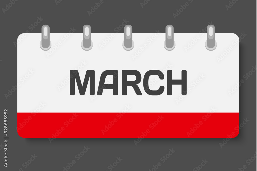 Vector template icon page calendar - March Vector template icon page calendar - March