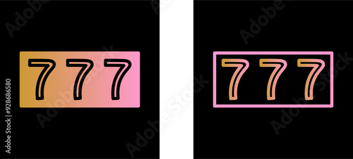 Triple Sevens Vector Icon