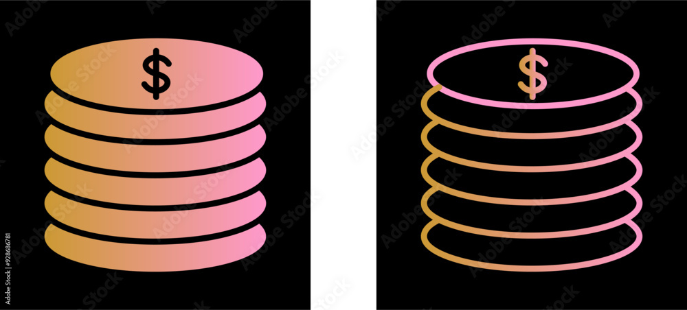 Stack of Coins Vector Icon Stack of Coins Vector Icon