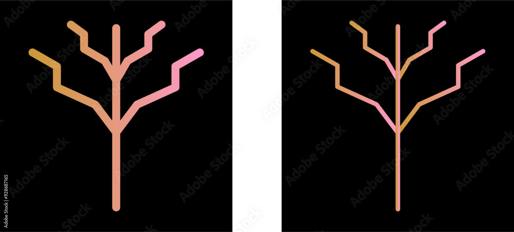 Tree with no leaves Vector Icon Tree with no leaves Vector Icon