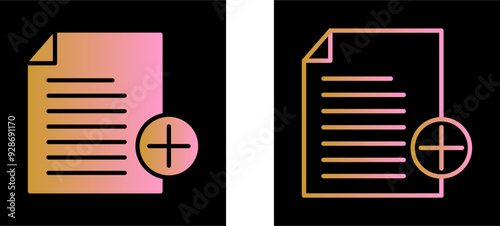Add Notes Vector Icon