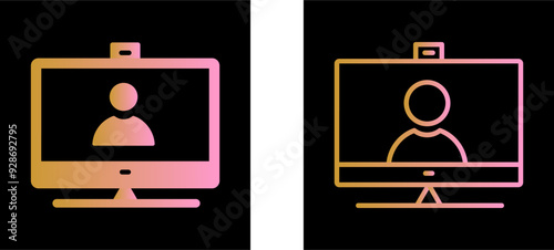 Video Communication Vector Icon