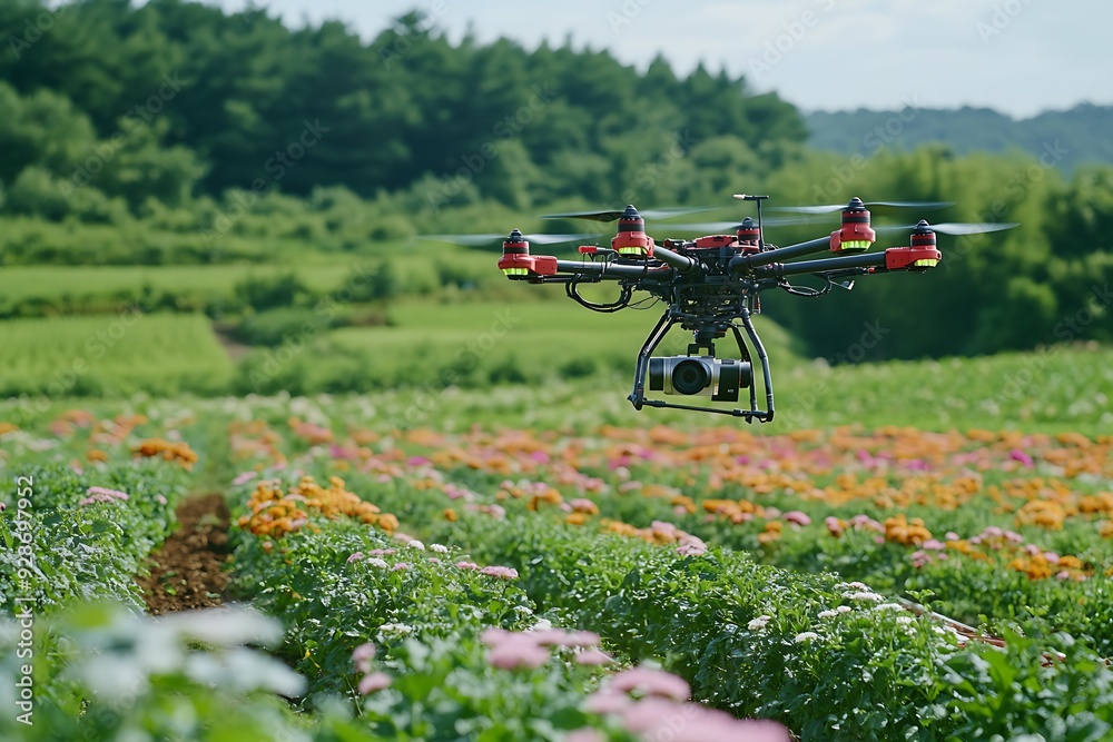 Drone flying above beautiful landscape with vineyards. Drone flying above beautiful landscape with vineyards.