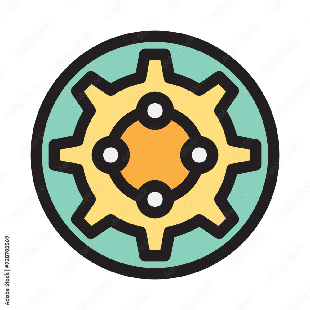 Obraz premium Computer chip icon