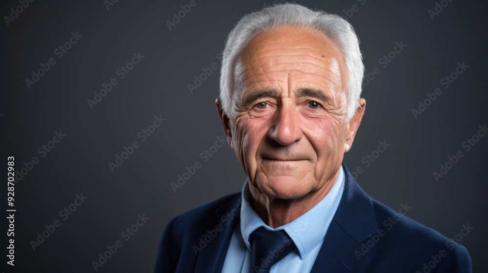 A well-dressed senior man with a slight smile, A well-dressed senior man with a slight smile,