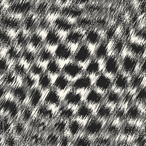 Monochrome Grain Broken Dot Pattern