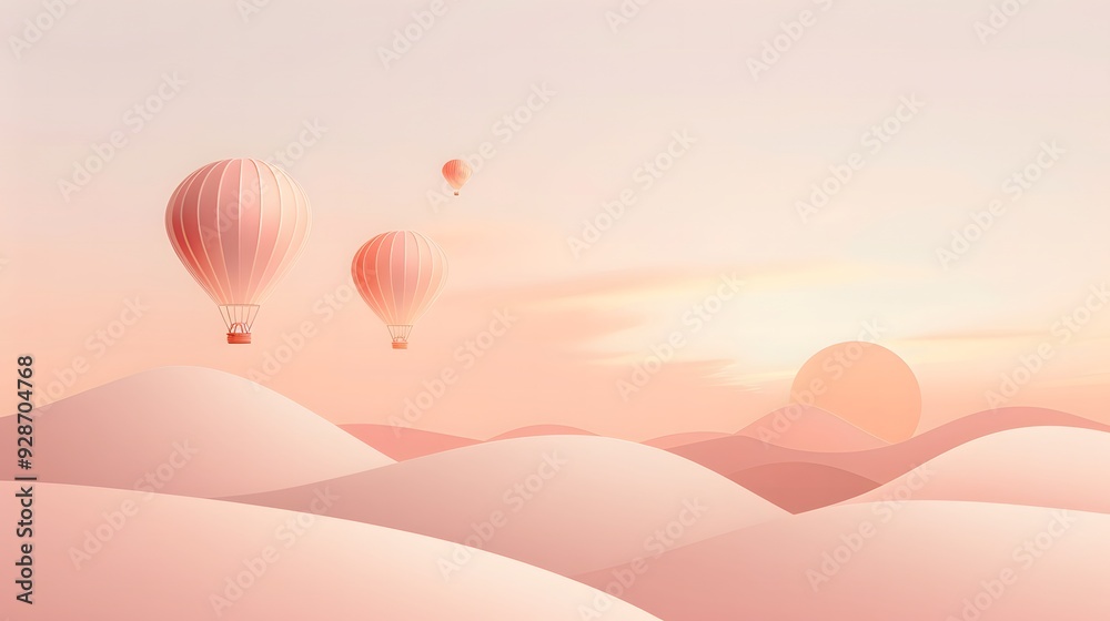 Obraz premium How about Pink heart and cloud background with a dreamy sky and romantic elements?