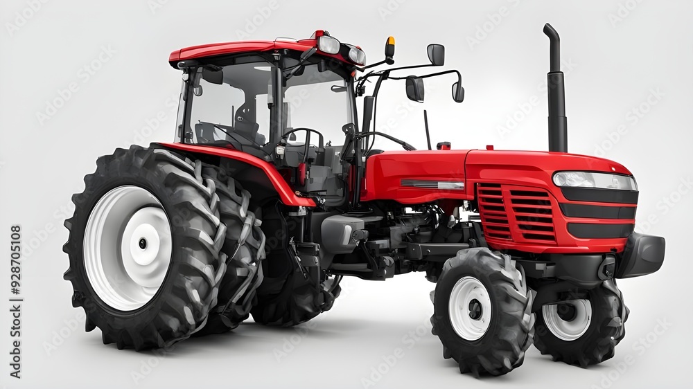 Obraz premium red tractor