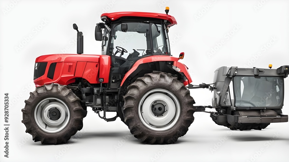 Obraz premium red tractor