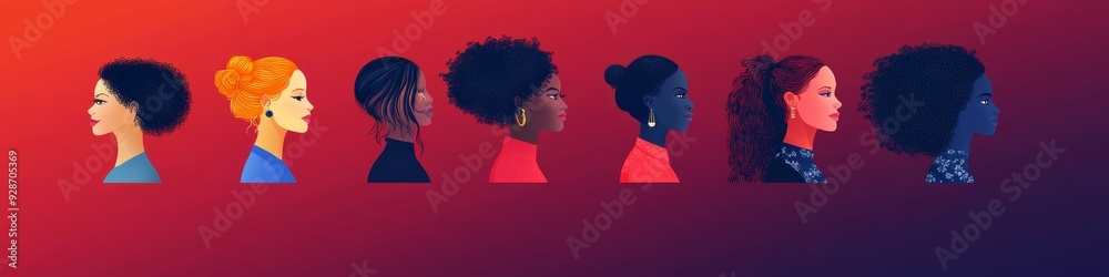 International Women s Day concept holiday. Diverse women with heart-shaped hands stand together. Campaign 2024 inspireinclusion, Generative AI