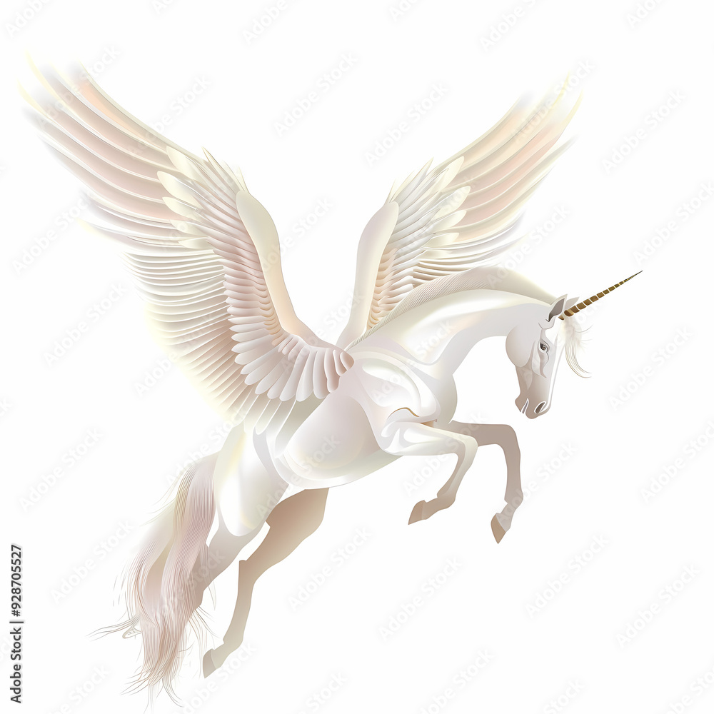 Obraz premium 3D Pegasus vector image