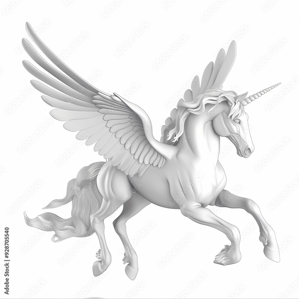 3D Pegasus vector image 3D Pegasus vector image