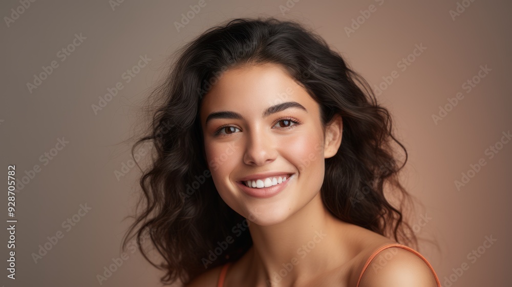 A young woman with a radiant smile A young woman with a radiant smile