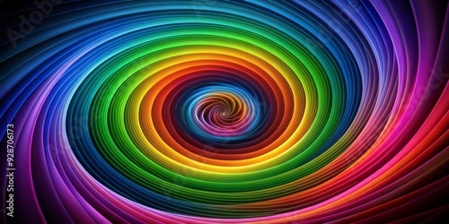 Rainbow Spiral Vortex, abstract, psychedelic, hypnotic, color