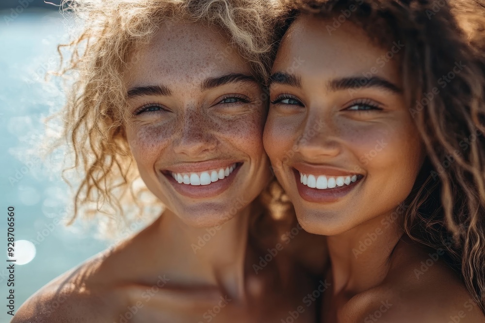 Carefree women embracing their aging bodies, Generative AI Carefree women embracing their aging bodies, Generative AI