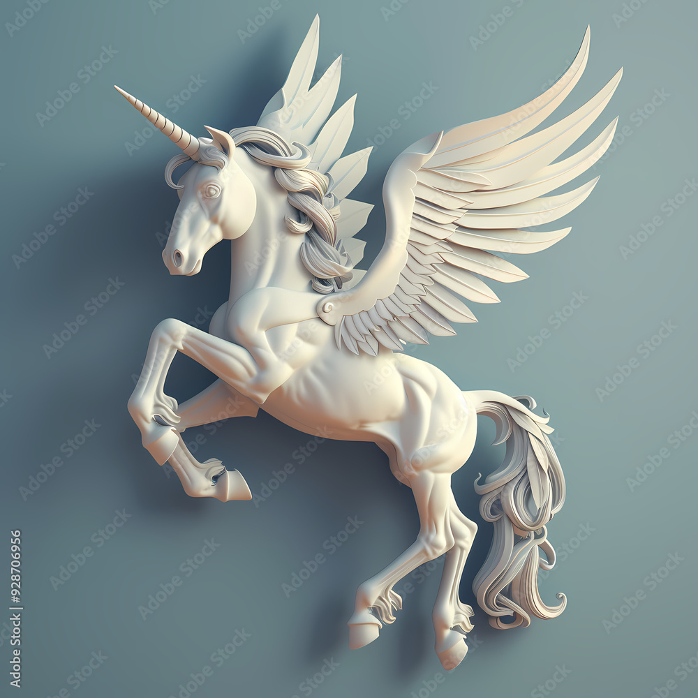 3D Pegasus vector image 3D Pegasus vector image