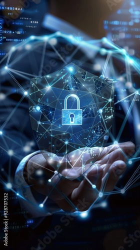 Man holds digital lock