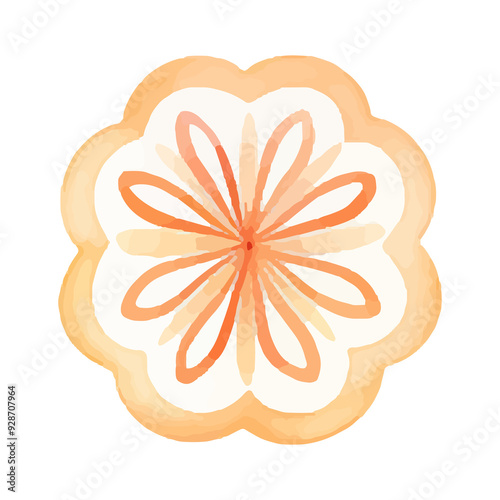 watercolor Mandala. Delicate watercolor flower mandala, Floral Watercolor Mandala Clipart, watercolor illustration of Muslim mandala Ramadan concept, Handcrafted Mandal PNG