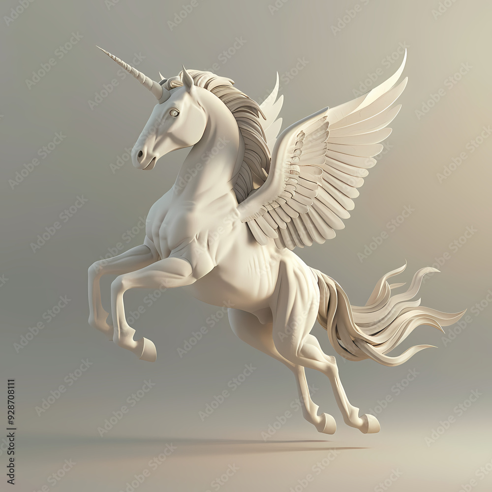 3D Pegasus vector image 3D Pegasus vector image