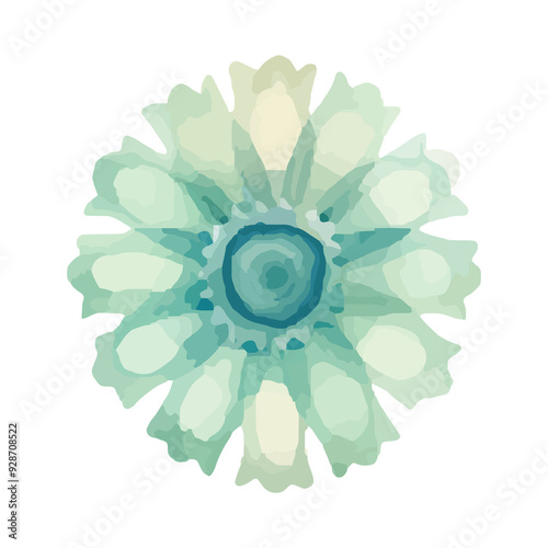 watercolor Mandala. Delicate watercolor flower mandala, Floral Watercolor Mandala Clipart, watercolor illustration of Muslim mandala Ramadan concept, Handcrafted Mandal PNG