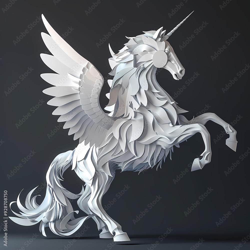 3D Pegasus vector image