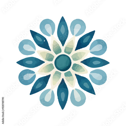 watercolor Mandala. Delicate watercolor flower mandala, Floral Watercolor Mandala Clipart, watercolor illustration of Muslim mandala Ramadan concept, Handcrafted Mandal PNG