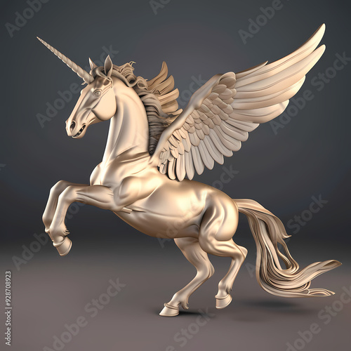 3D Pegasus vector image
