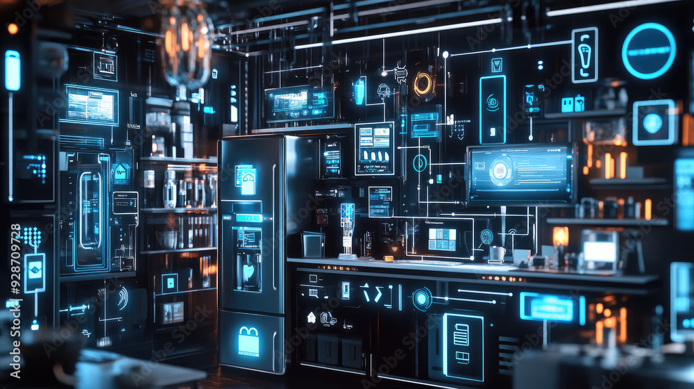 Connected Smart Home Ecosystem: AI-Powered Devices Simplifying Life with Seamless Integration and Enhanced Comfort. Connected Smart Home Ecosystem: AI-Powered Devices Simplifying Life with Seamless Integration and Enhanced Comfort.