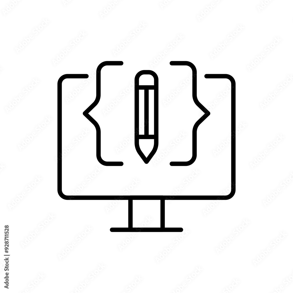 Edit program outline icons, minimalist vector illustration ,simple transparent graphic element .Isolated on white background Edit program outline icons, minimalist vector illustration ,simple transparent graphic element .Isolated on white background