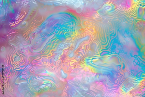 Abstract iridescent swirl