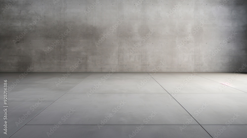 an empty square floor with a smooth concrete surface 