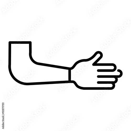 Forearms line icon