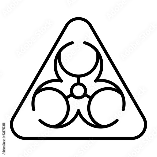 Biohazard line icon
