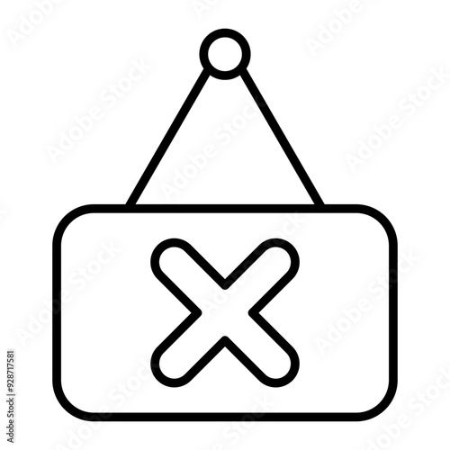 Keep Out line icon