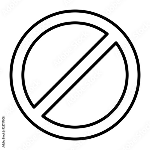 Do Not Enter line icon