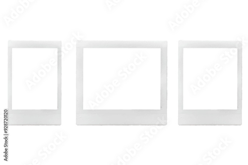 Instant Photo frame set in different sizes. Vector graphic file. isolated. Transparent