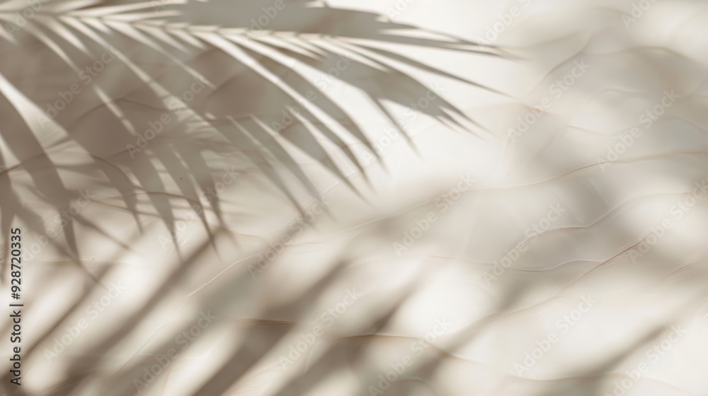 Obraz premium Palm leaf shadows on a wall