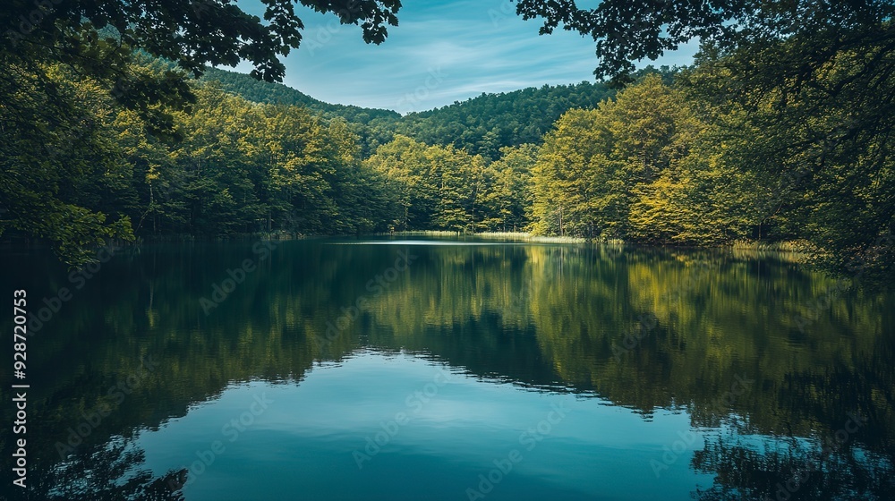 A Lake Surrounded by Trees A Lake Surrounded by Trees