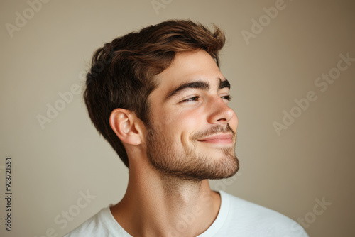 A close up of a man's face