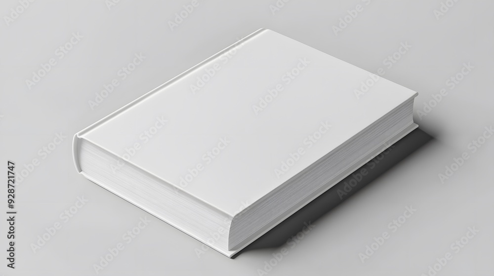 White Hardcover Book with Blank Cover and Shadow White Hardcover Book with Blank Cover and Shadow