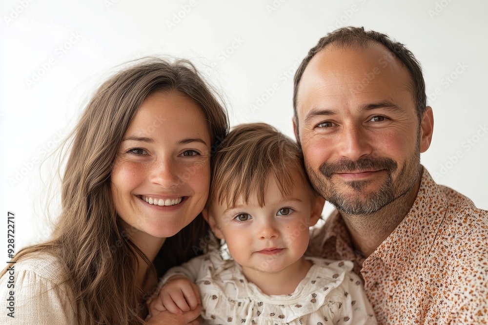 Portrait of happy family in kitchen at home, Generative AI Portrait of happy family in kitchen at home, Generative AI