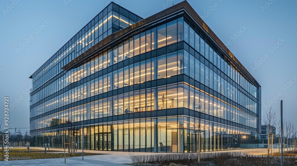 Fototapeta premium Modern urban office building architecture