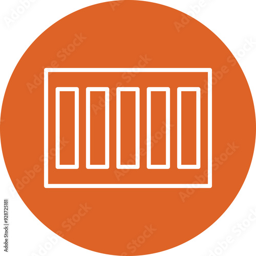 Crosswalk line circle icon