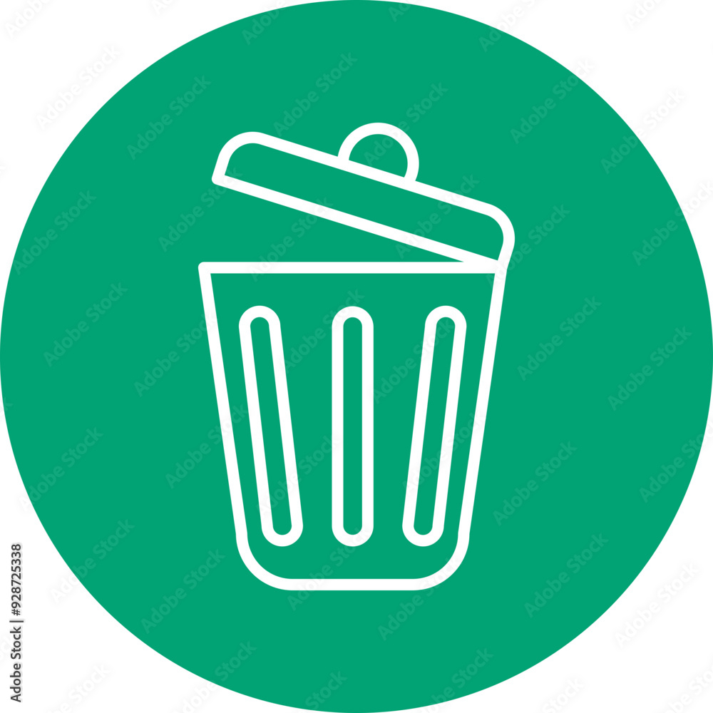 Recycling Bin line circle icon Recycling Bin line circle icon