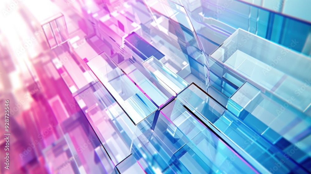 Abstract Glass Prism Structure Abstract Glass Prism Structure