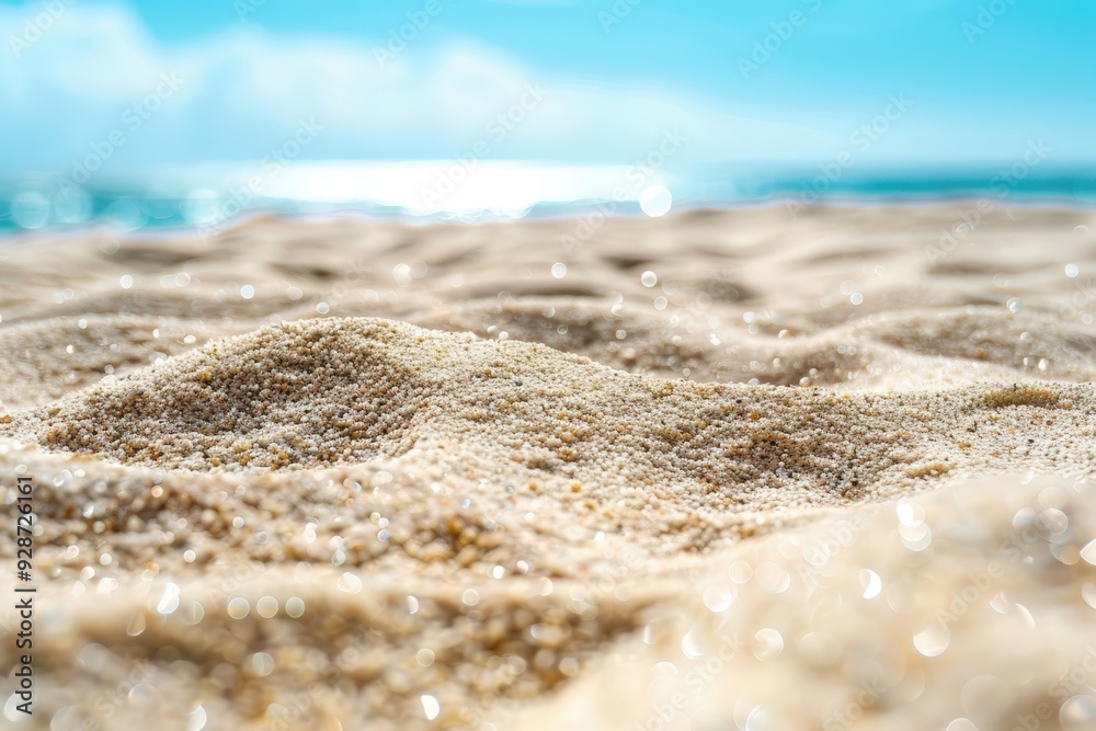 Close up of soft beach sand