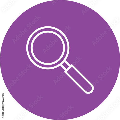 Search line circle icon